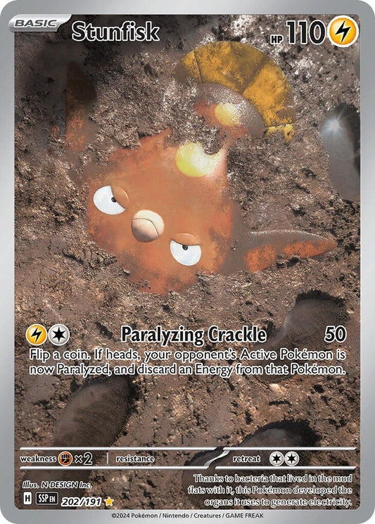 Stunfisk 202/191 S&V Surging Sparks Illustration Rare Pokemon Card NM