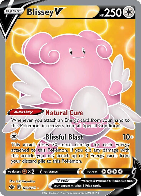 Blissey V 182/198 Chilling Reign Full Art Pokemon Card Mint/NM