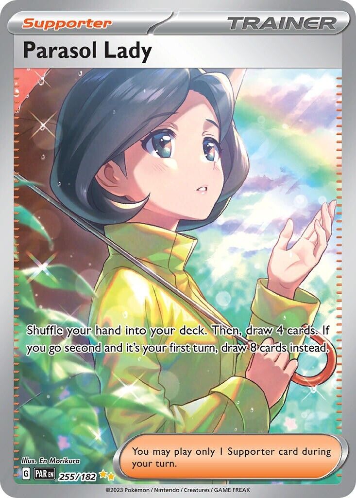 Parasol Lady 255/197 S&V Paradox Rift Illustration Rare Trainer Pokemon Card NM