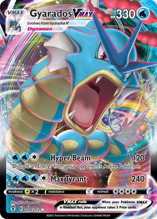 Gyarados VMAX 029/203 Evolving Skies Full Art Pokemon Card Mint/NM