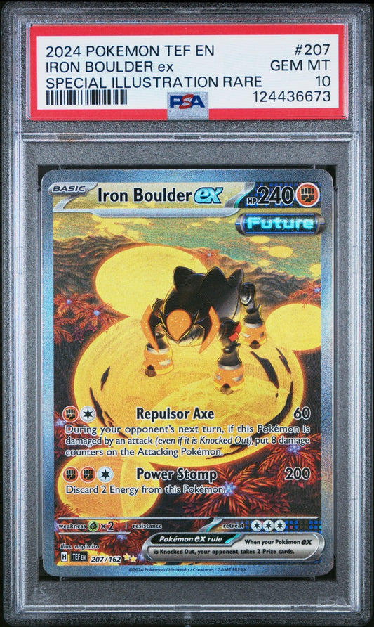Iron Boulder ex 207/162 SIR card from Temporal Forces set PSA 10 graded