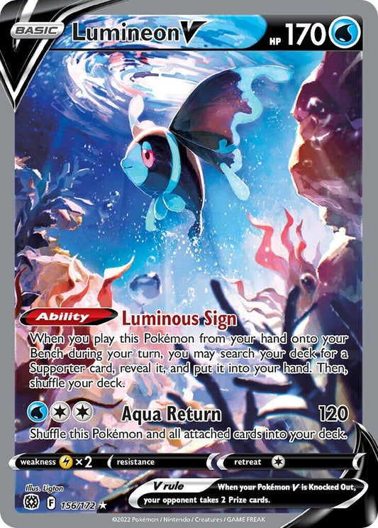 Lumineon V 156/172 Brilliant Stars Alt Art Pokemon Card Mint/NM