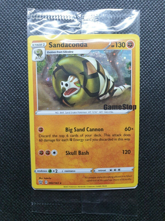 Sandaconda 082/163 Holo Rare Gamestop Stamp Promo Sealed Pokemon Card