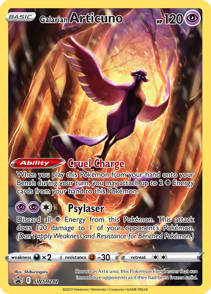 Galarian Articuno SWSH282 Black Star Promo Pokemon Card NM