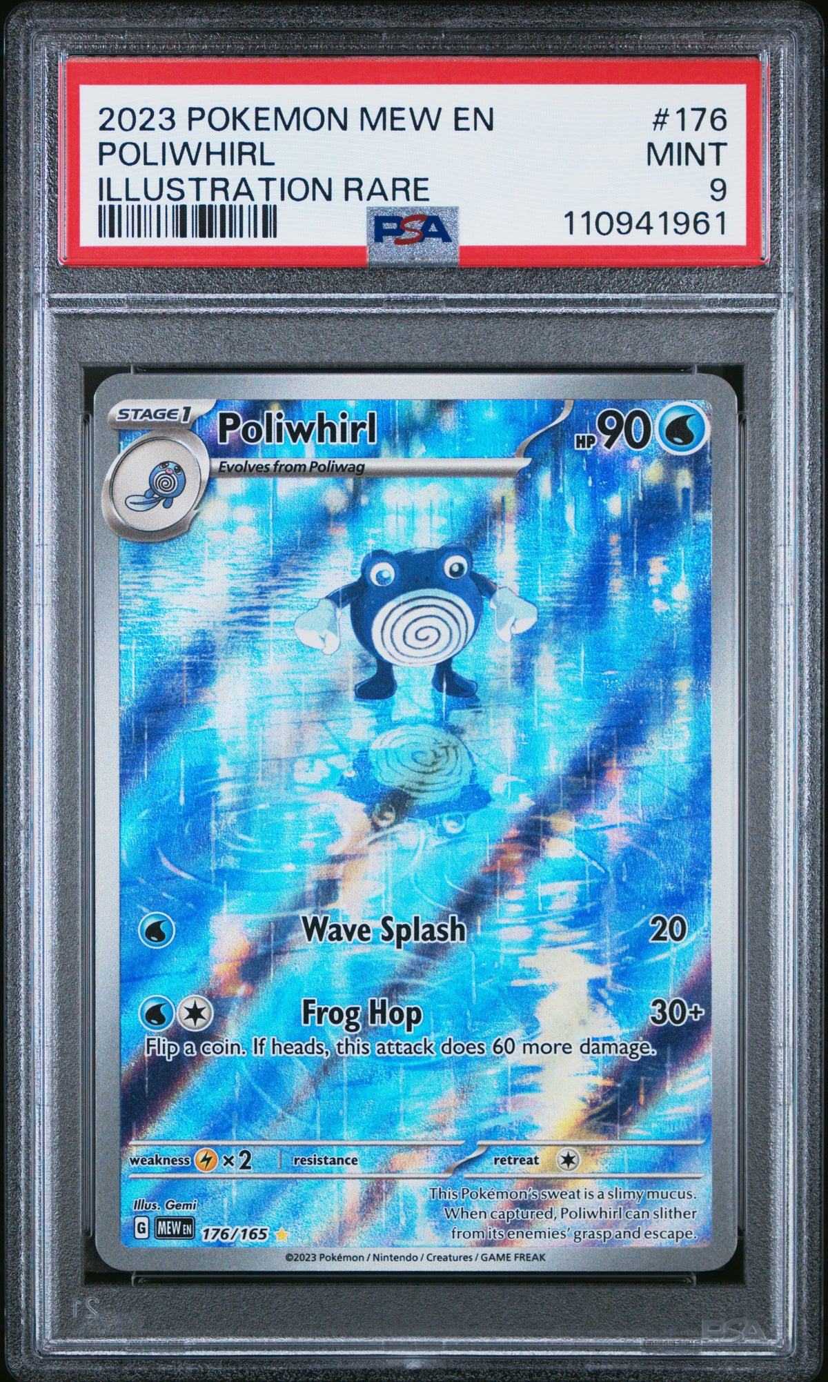 Poliwhirl 176/165 151 Illustration Rare PSA 9 Pokemon Card