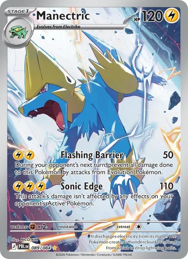 Manectric 089/084 Pitch Black Illustration Rare Pokemon Card NM
