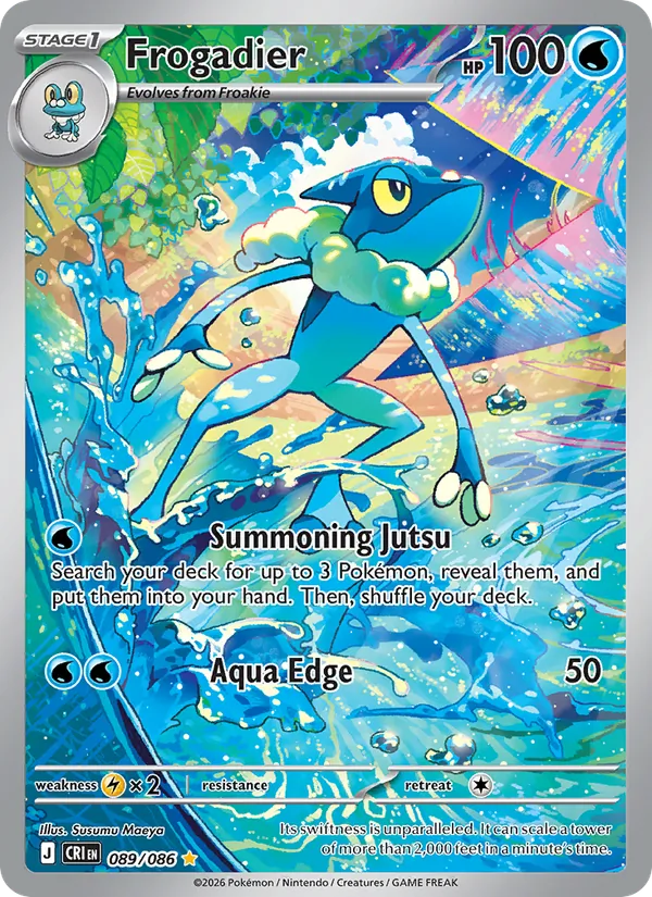 Frogadier 089/086 Chaos Rising Illustration Rare Pokemon Card NM