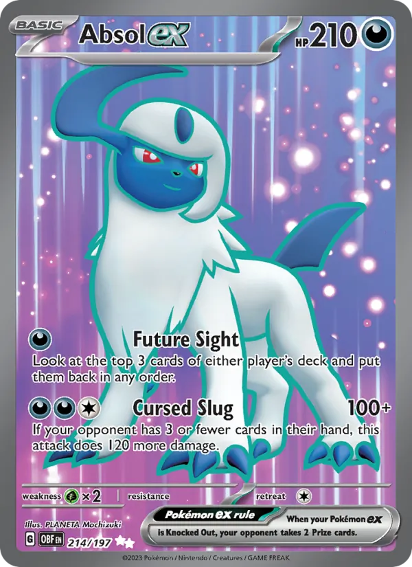 Absol ex 214/197 Obsidian Flames Full Art Pokemon Card NM