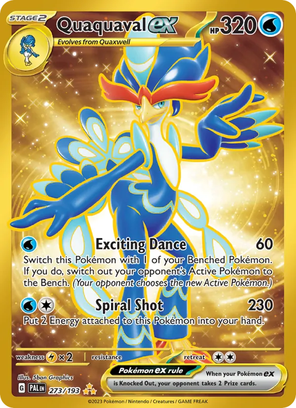 Quaquaval ex 273/193 Paldea Evolved Pokemon Card NM