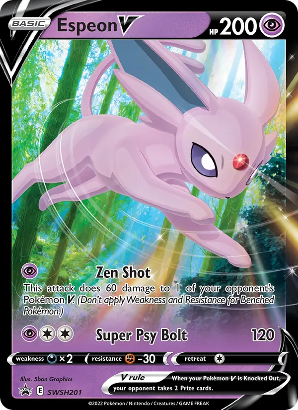 Espeon V SWSH201 Black Star Promo Pokemon Card NM