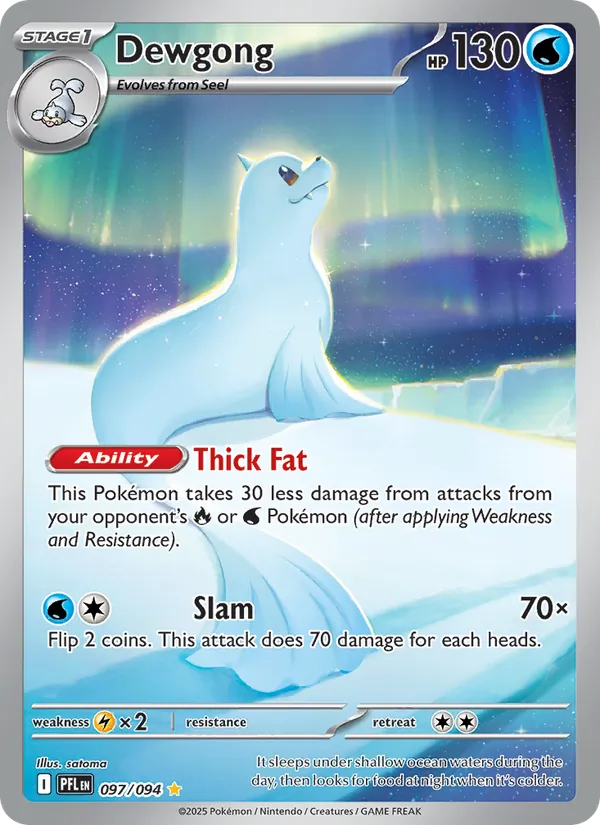 Dewgong 097/094 Phantasmal Flames Illustration Rare Pokemon Card NM