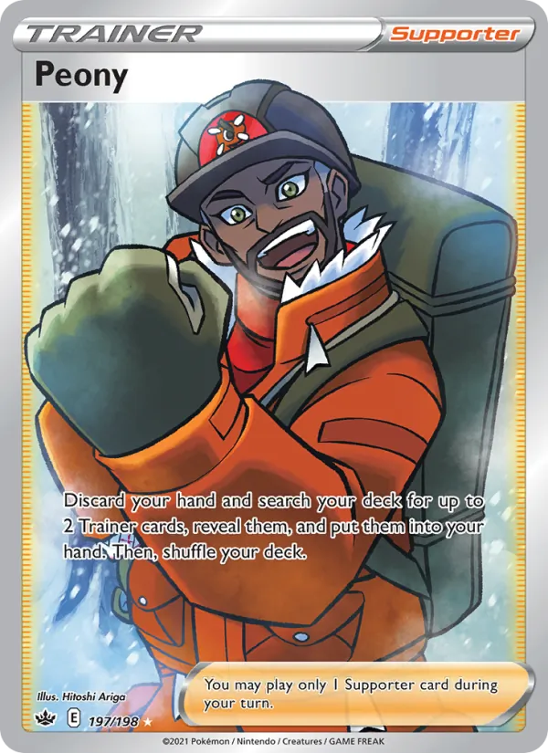 Peony 197/198 Chilling Reign Alt Art Pokemon Card NM