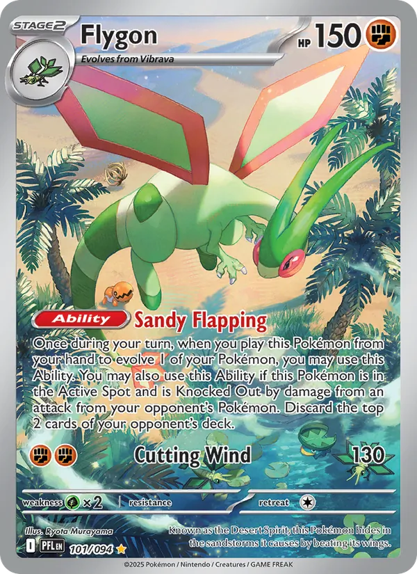 Flygon 101/094 Phantasmal Flames Illustration Rare Pokemon Card NM