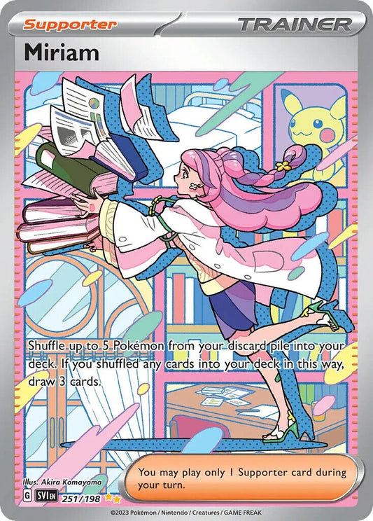 Miriam 251/198 Scarlet & Violet Base Full Art Trainer Pokemon Card NM