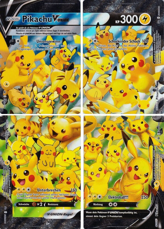 Pikachu V-UNION Set SWSH39 SWSH140 SWSH141 SWSH142 Promo Pokemon Cards Mint/NM