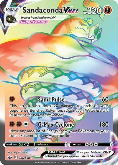 Sandaconda VMAX 206/198 Chilling Reign Secret Rare Pokemon Card Mint/NM